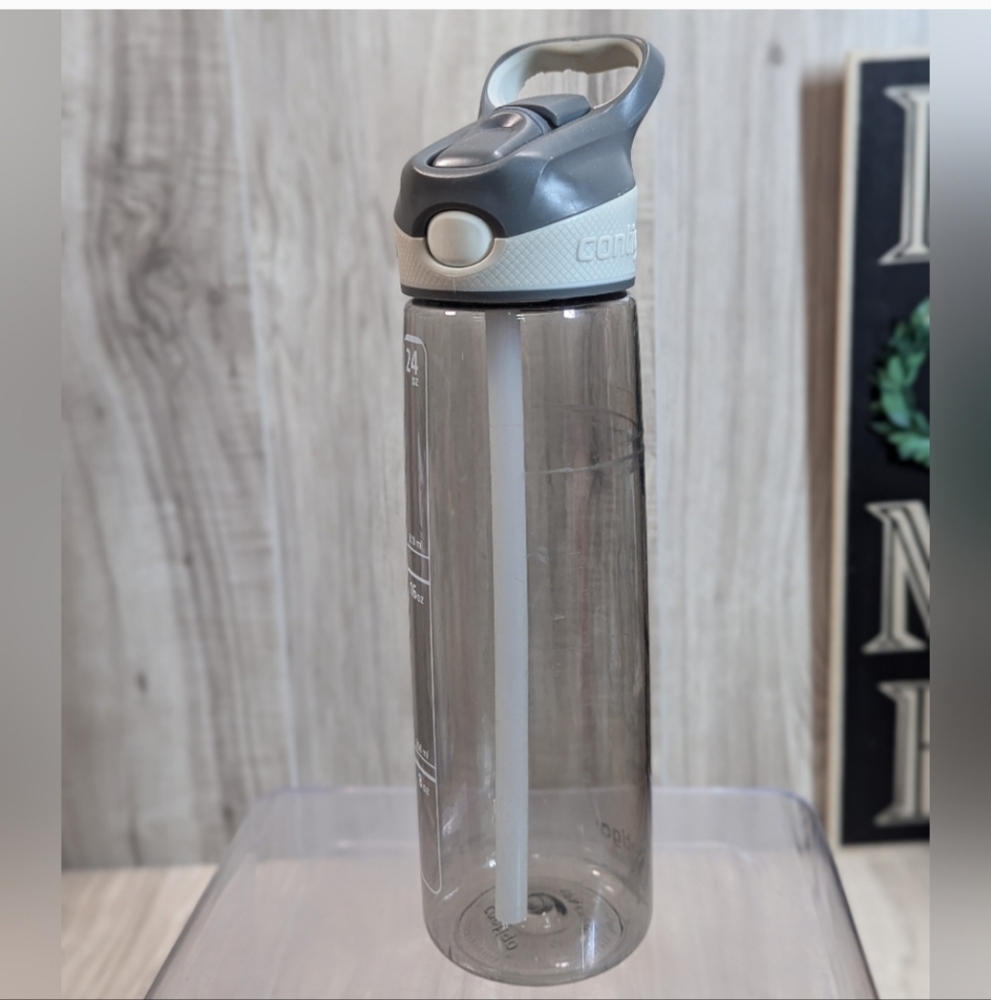 CONTIGO "Ashland" Water Bottle 2008 Autospout Flip Top with Handle Gray